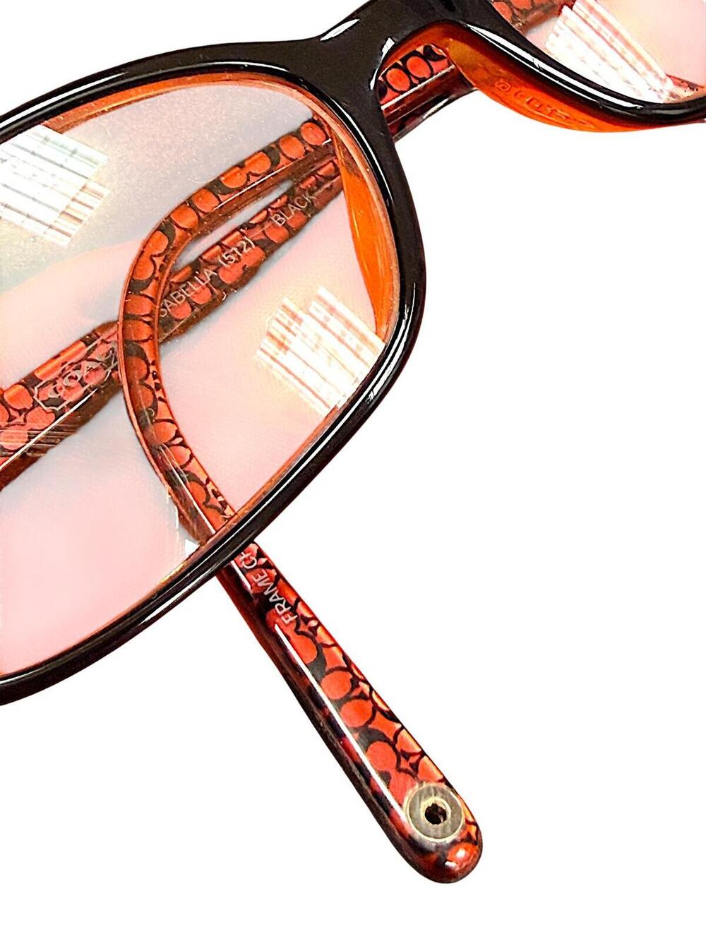 Coach Children’s Eyeglasses Pink Black Signature Print Frames with Coach Case - Picture 3 of 3